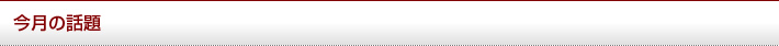 今月の話題